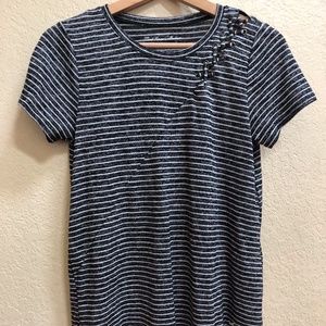 Hollister Striped Detailed T-Shirt